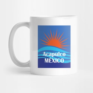 Acapulco Mexico - Waves and Sunset Mug